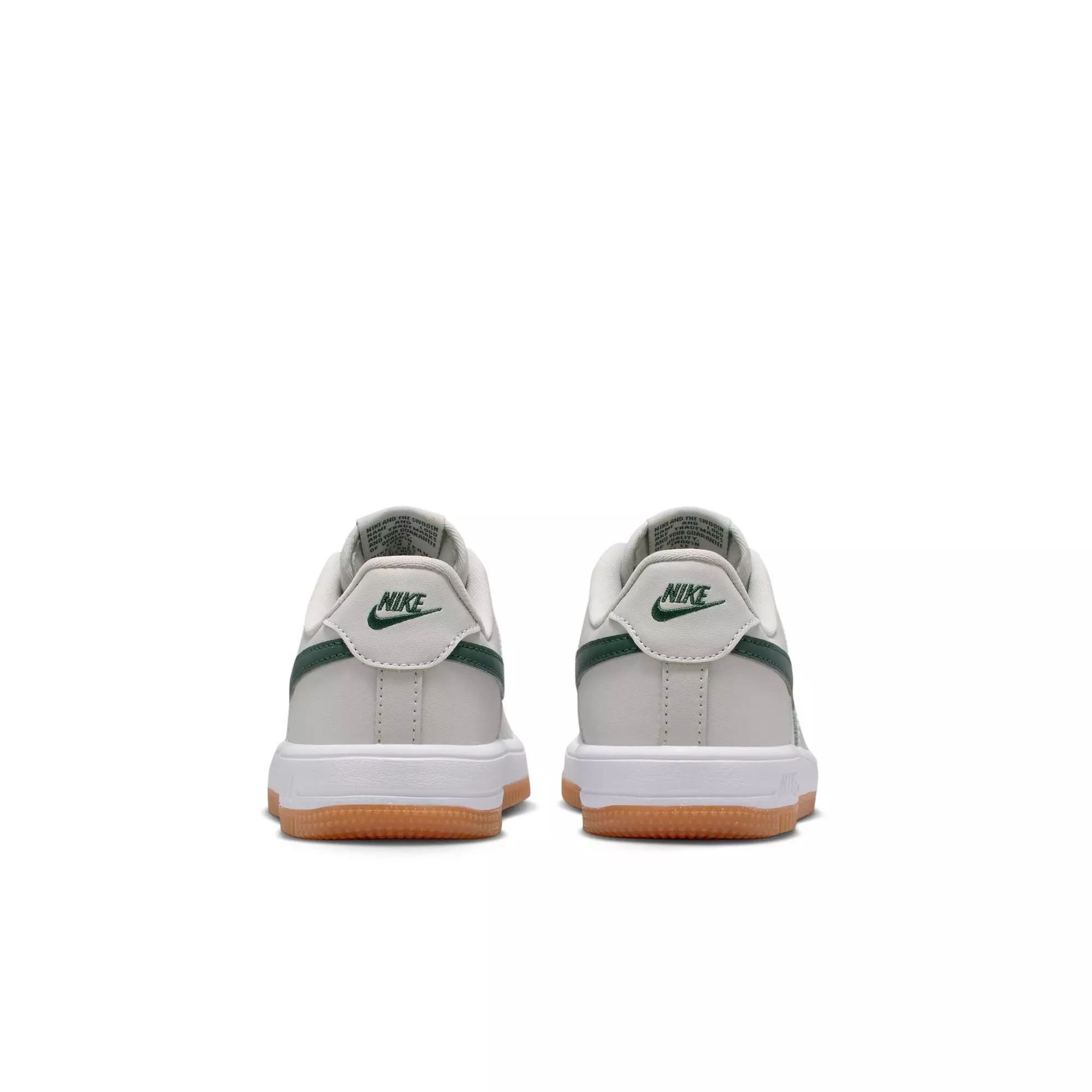 Nike Air Force 1 "Photon Dust/White/Fir/Gum Med Brown" Preschool Boys' Shoe - WHITE/GREEN