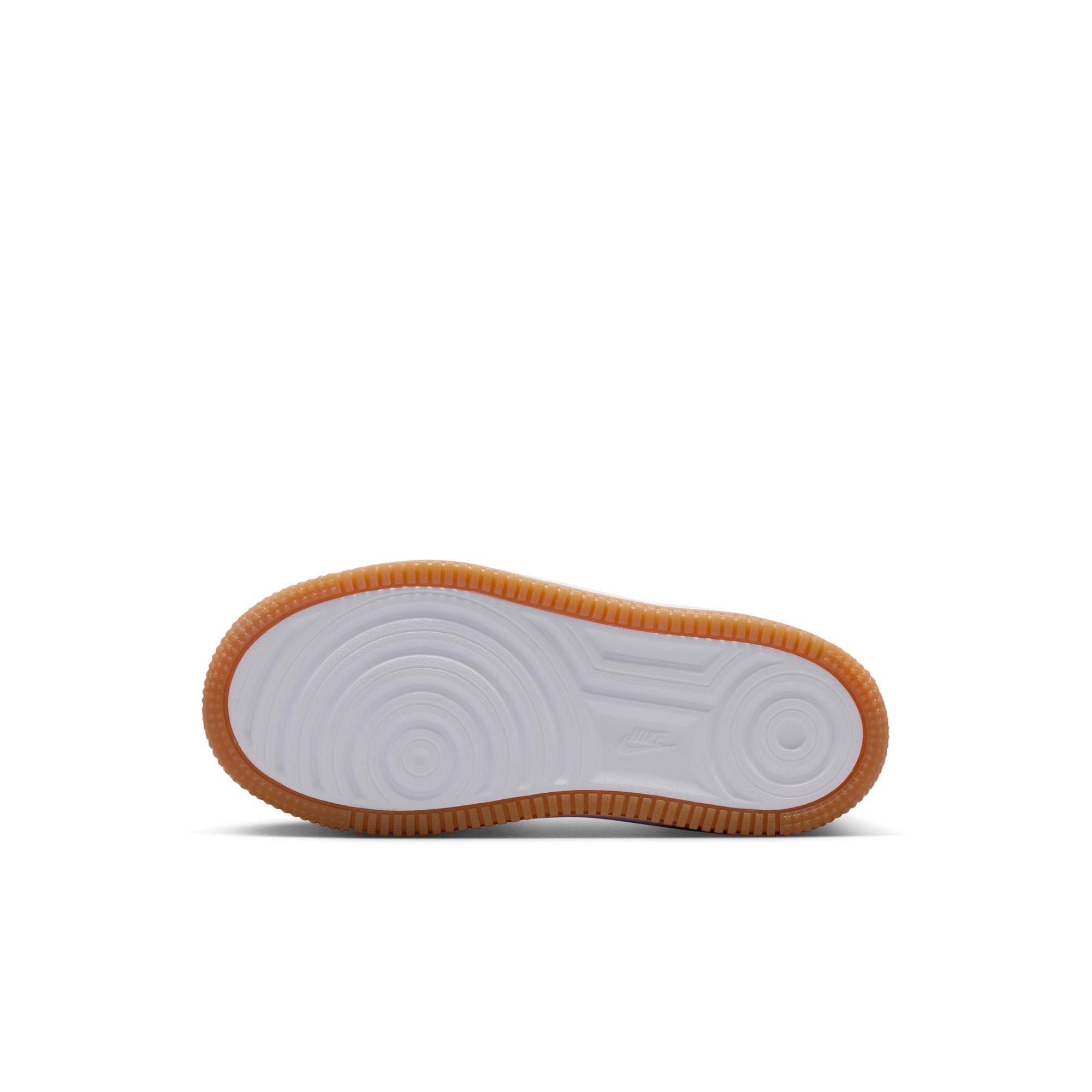 Nike Air Force 1 Preschool Boys' "Photon Dust/White/Fir/Gum Med Brown" Shoe