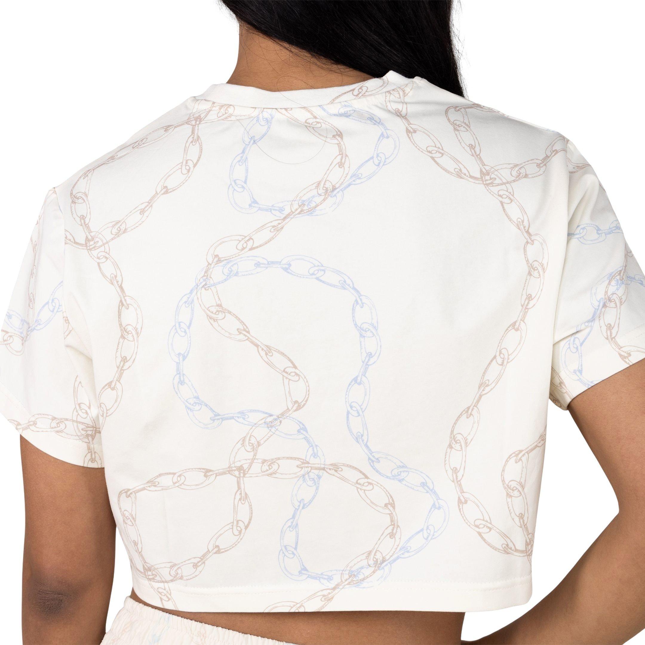 Smoke Rise Women's Cropped Fearless Chain Tee - OFF-WHITE Thumbnail View 2