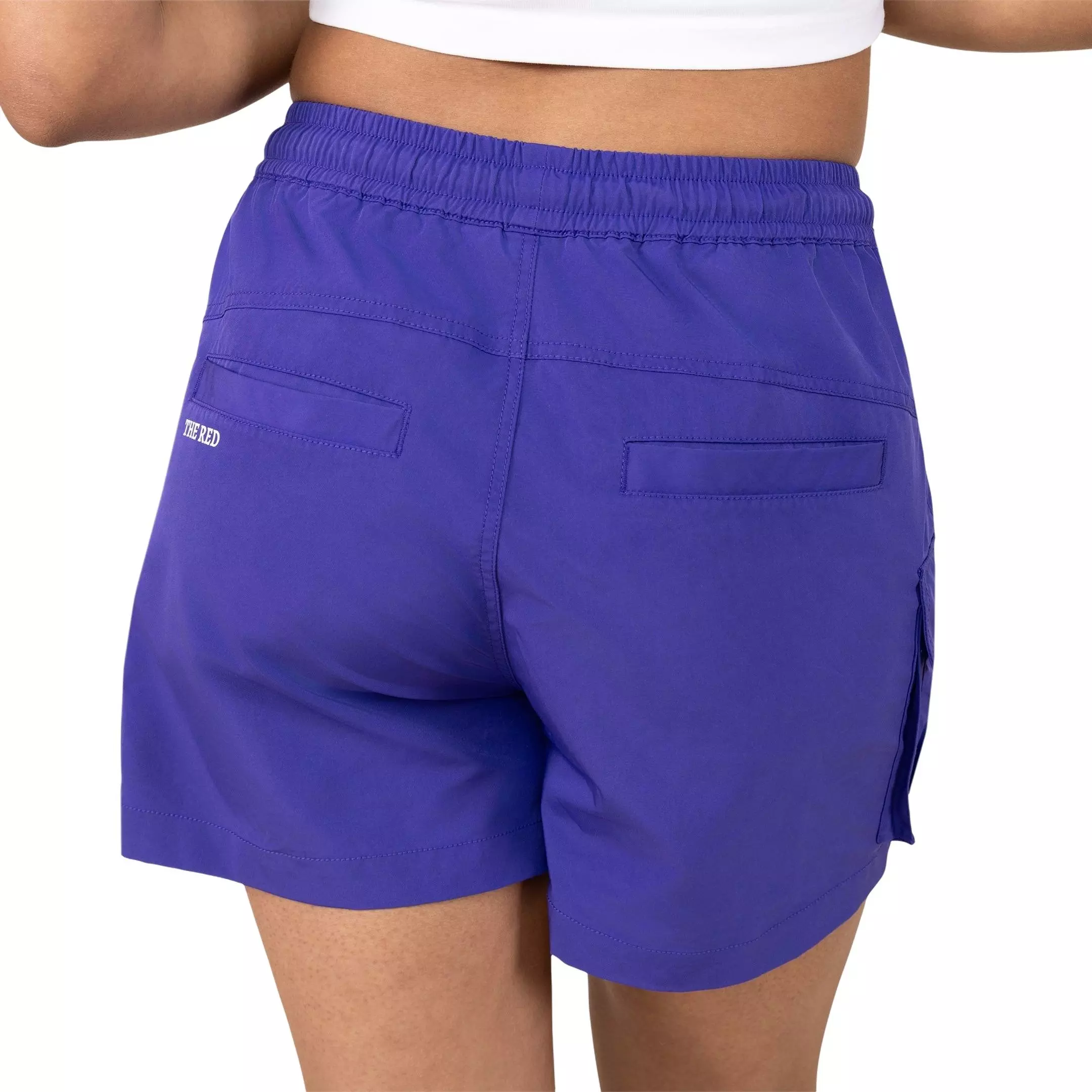 Smoke Rise Women's Woven Bungee Shorts - Bright Concord - PURPLE