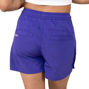 Smoke Rise Women's Woven Bungee Shorts - Bright Concord