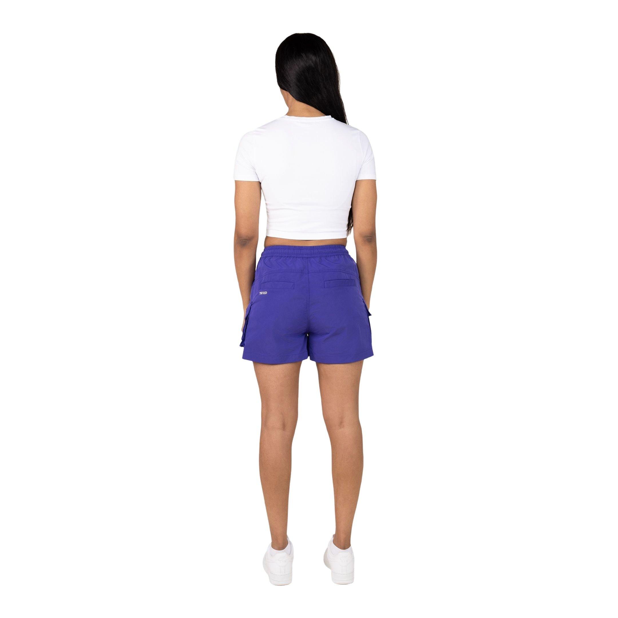 Smoke Rise Women's Woven Bungee Shorts - Bright Concord - PURPLE Thumbnail View 5