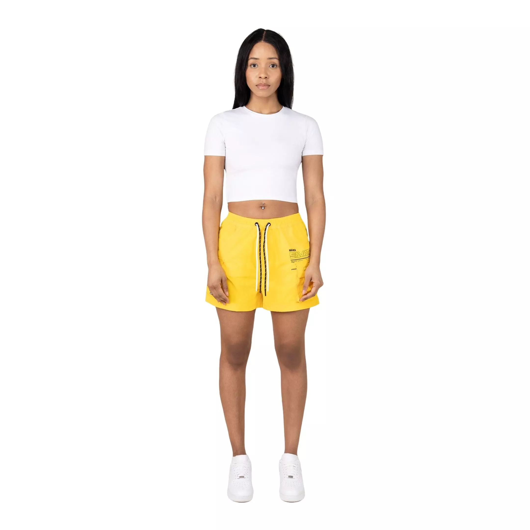 Smoke Rise Women's Woven Cargo Shorts - Speed Yellow - YELLOW