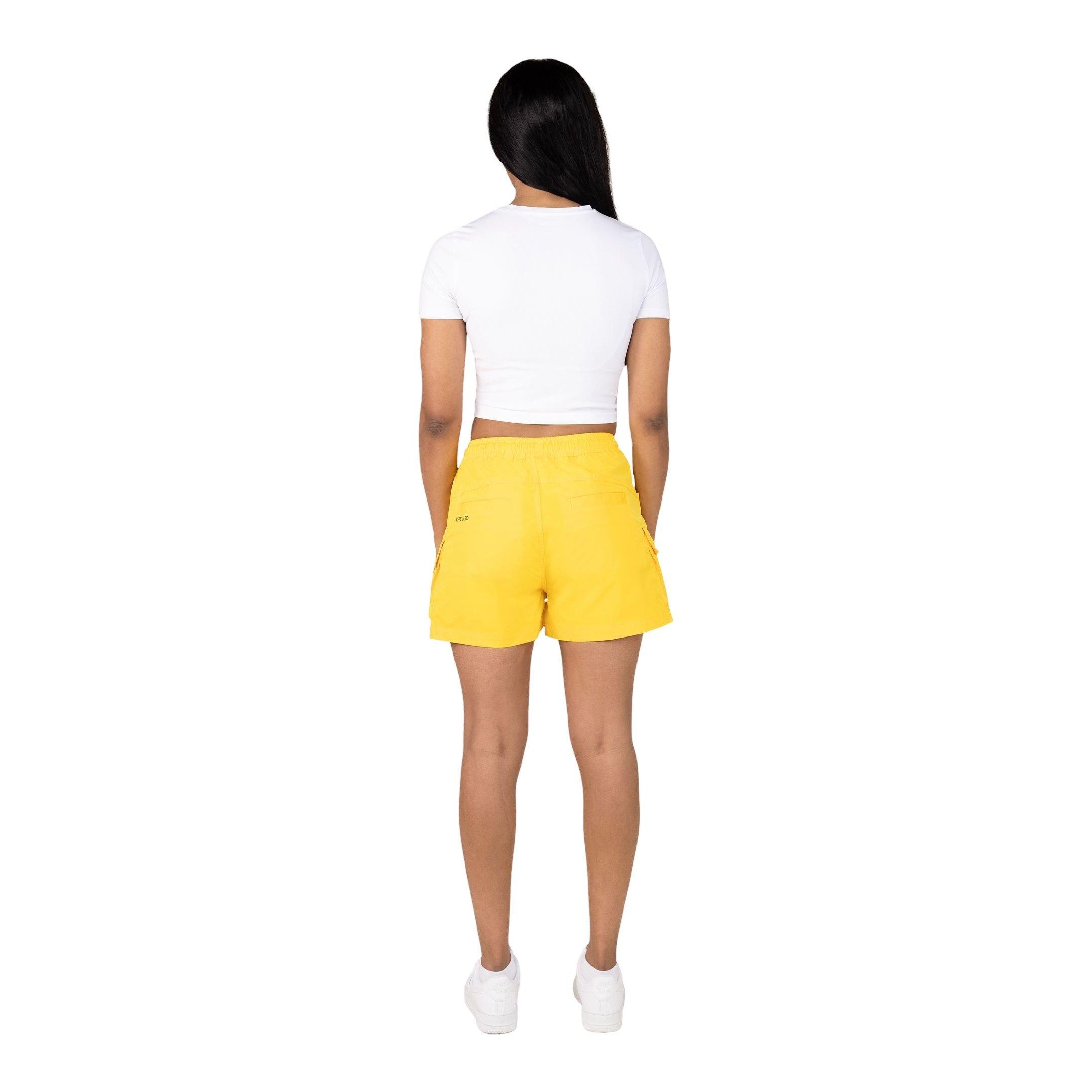 Smoke Rise Women's Woven Cargo Shorts - Speed Yellow - YELLOW Thumbnail View 5
