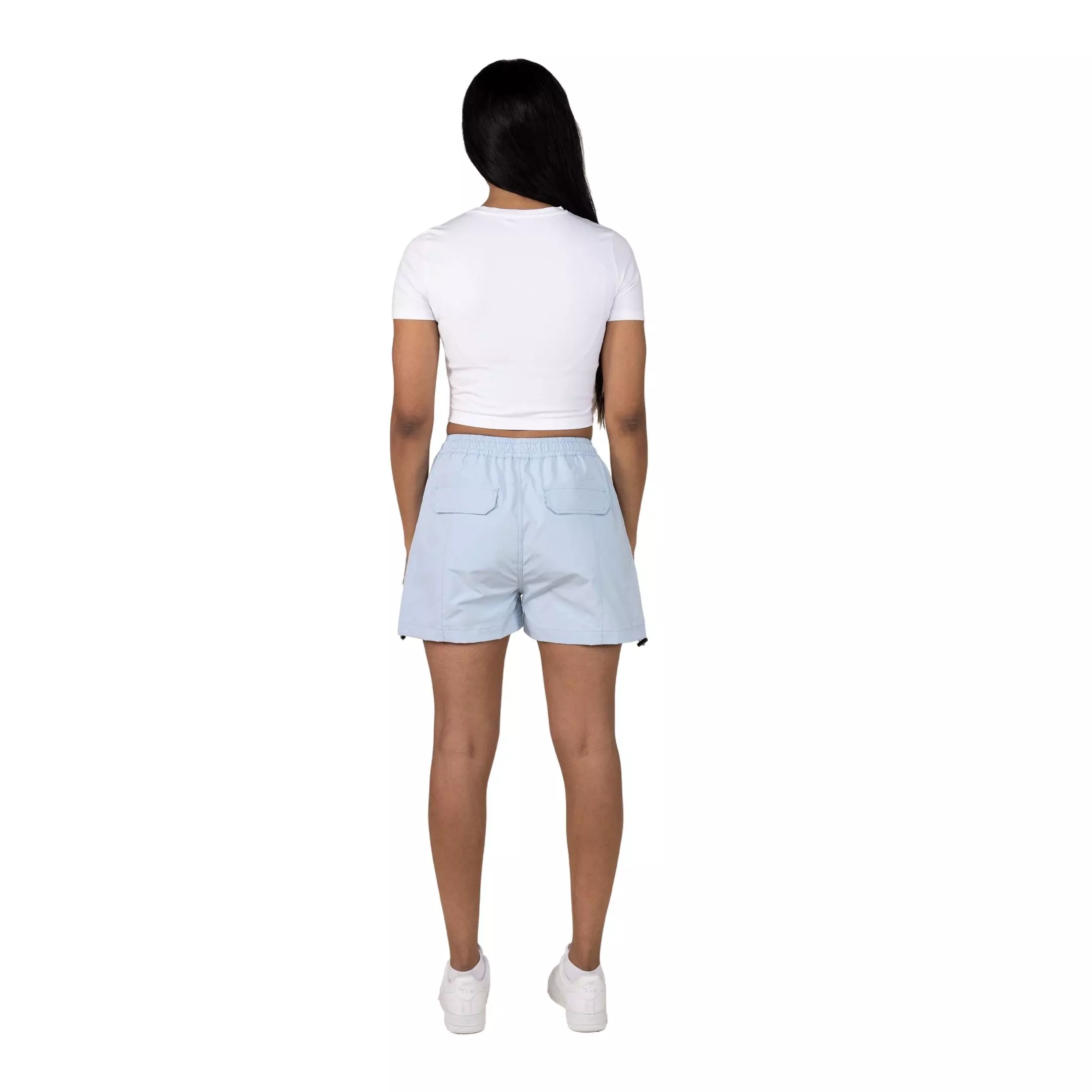 Smoke Rise Women's Woven Cargo Shorts - Blue Tint - BLUE