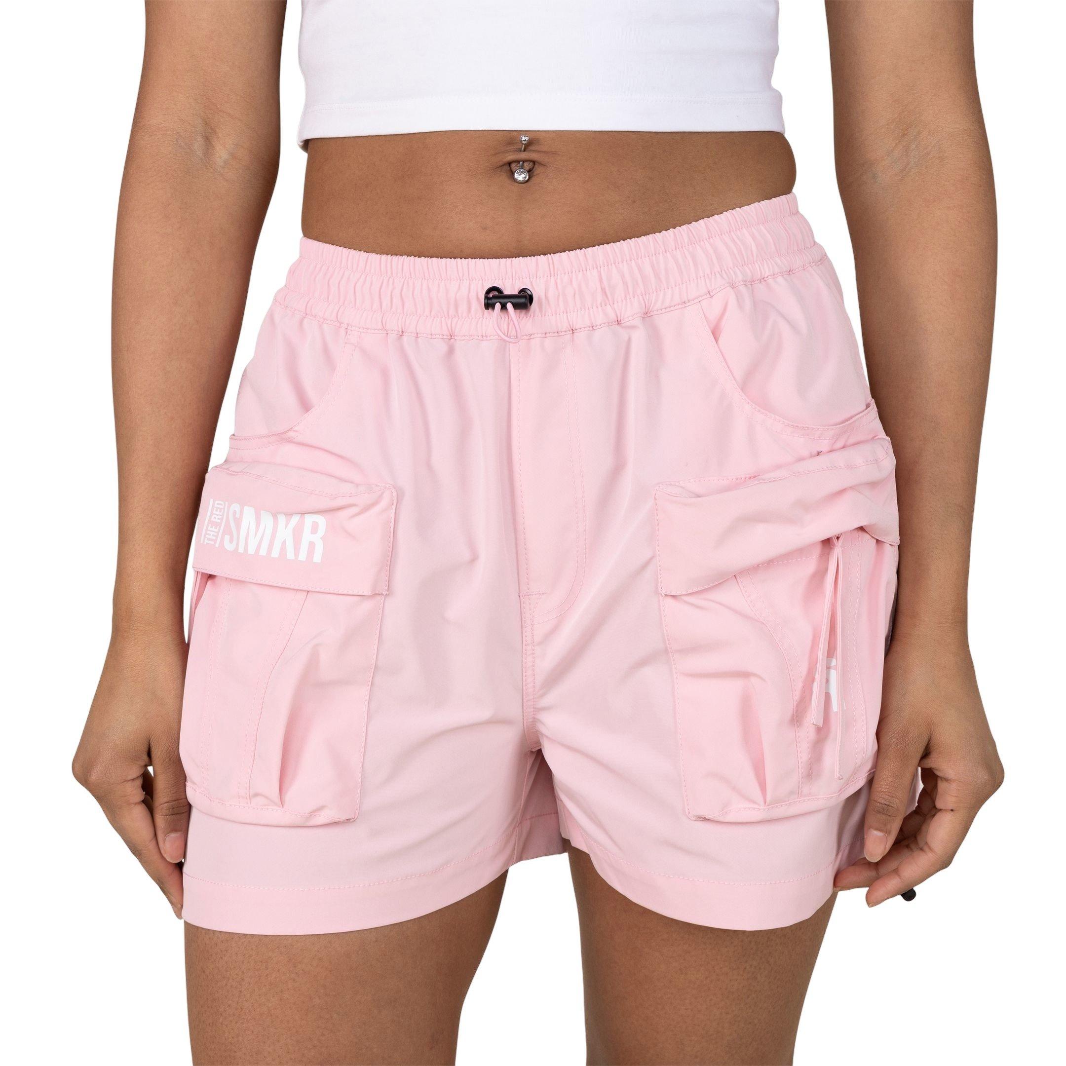 Smoke Rise Women's Woven Bungee Shorts - Pink Foam - PINK Thumbnail View 1