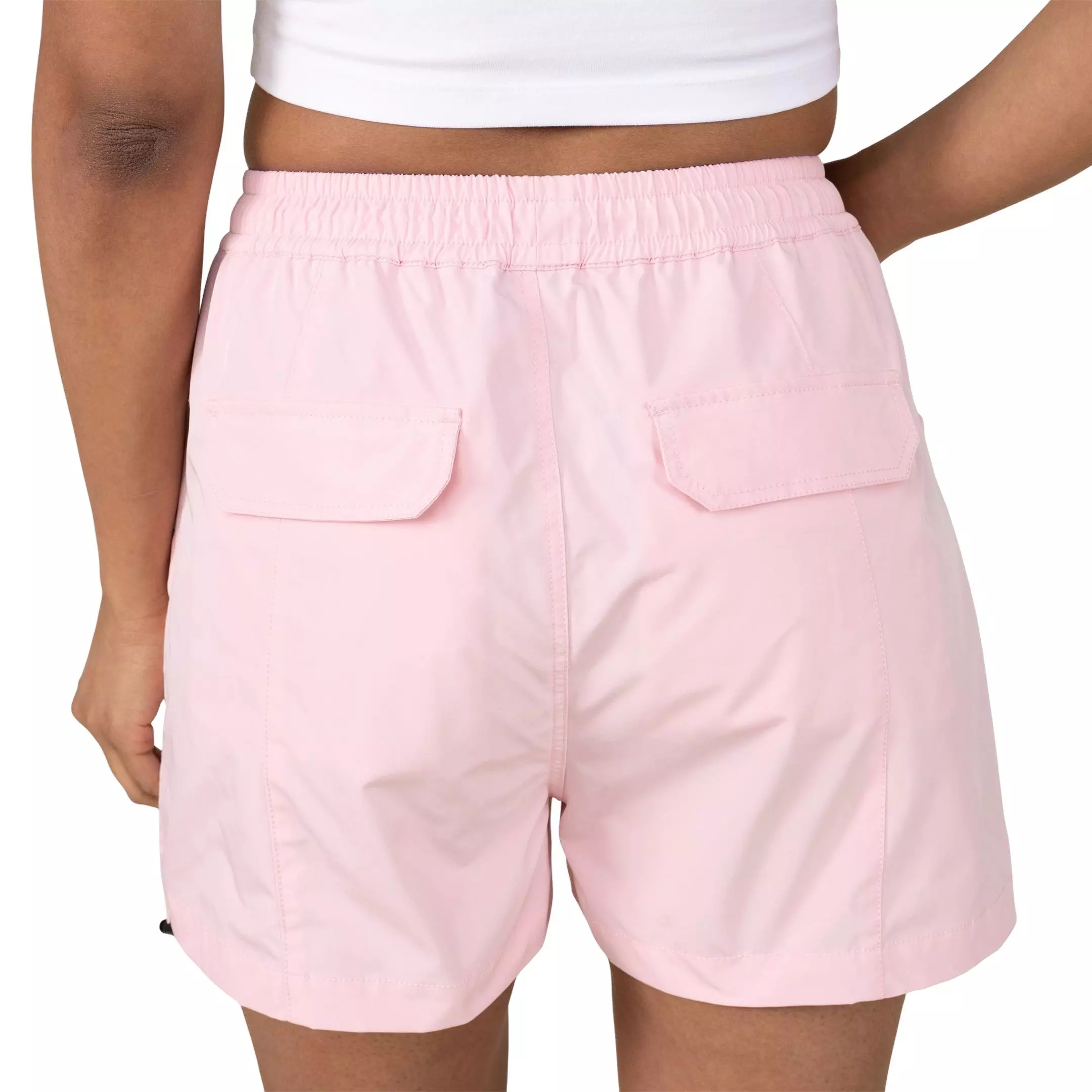 Smoke Rise Women's Woven Bungee Shorts - Pink Foam - PINK