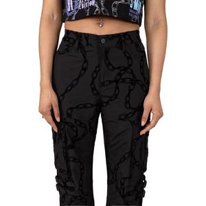 Smoke Rise Women's Woven Wide Leg Printed Chain Pants