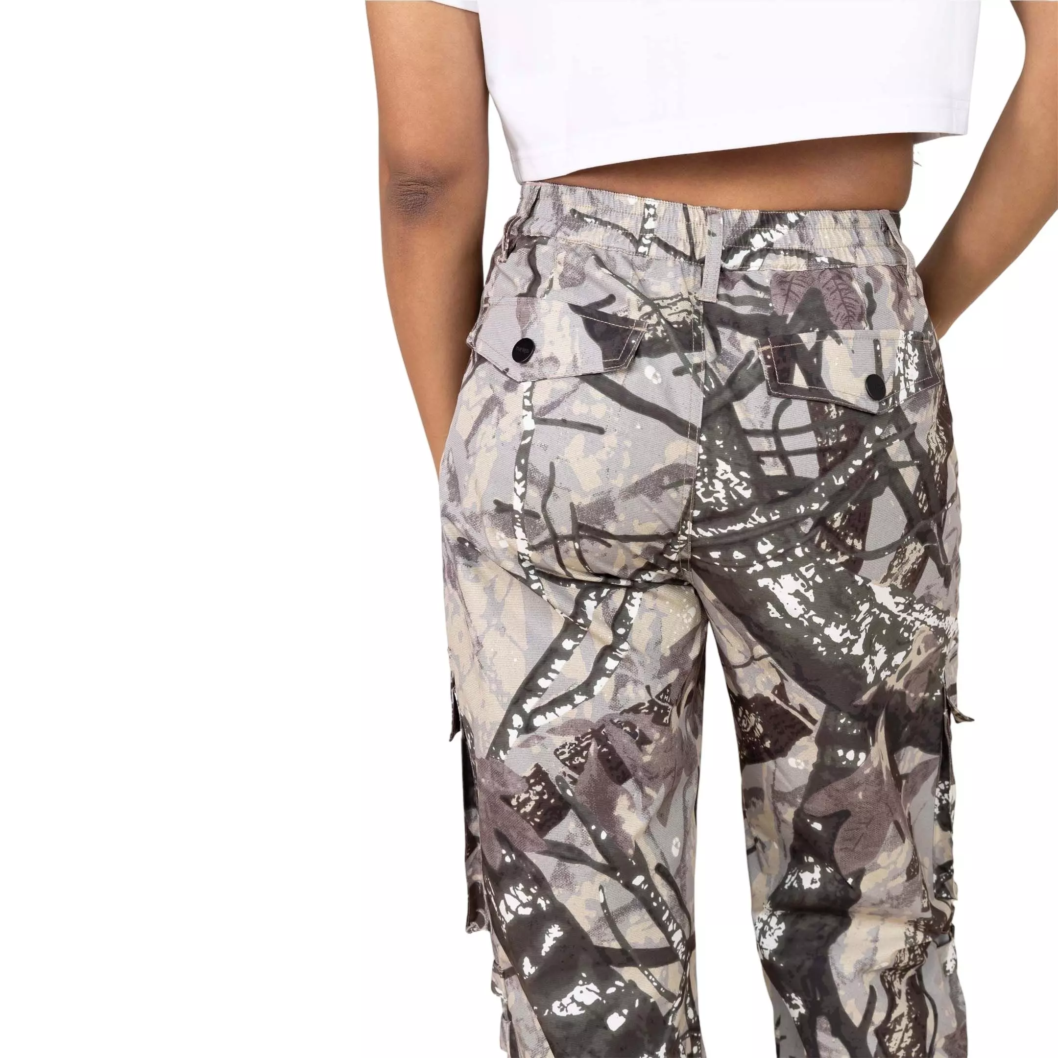 Smoke Rise Women's Woven Wide Leg Pants - ​Camo - CAMOUFLAGE