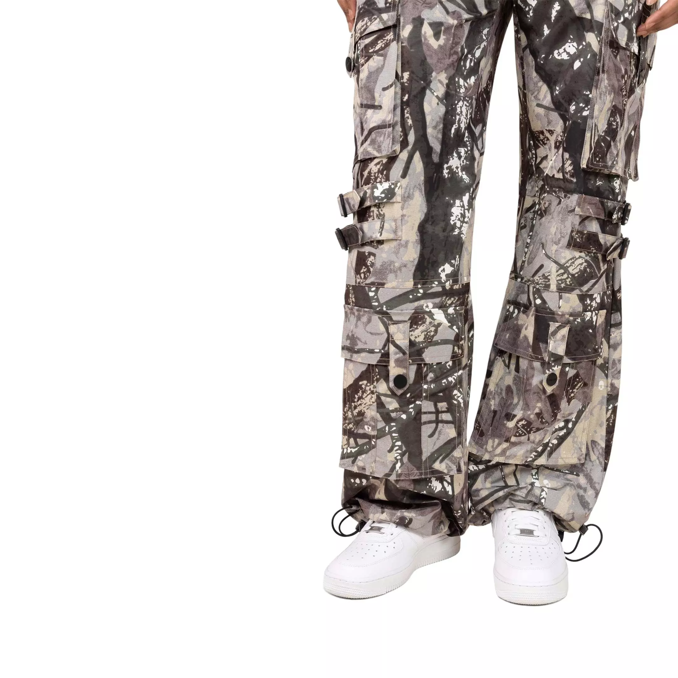 Smoke Rise Women's Woven Wide Leg Pants - ​Camo - CAMOUFLAGE