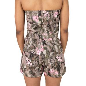 Smoke Rise Women's Tube Top Romper - Cherry Blossom Camo