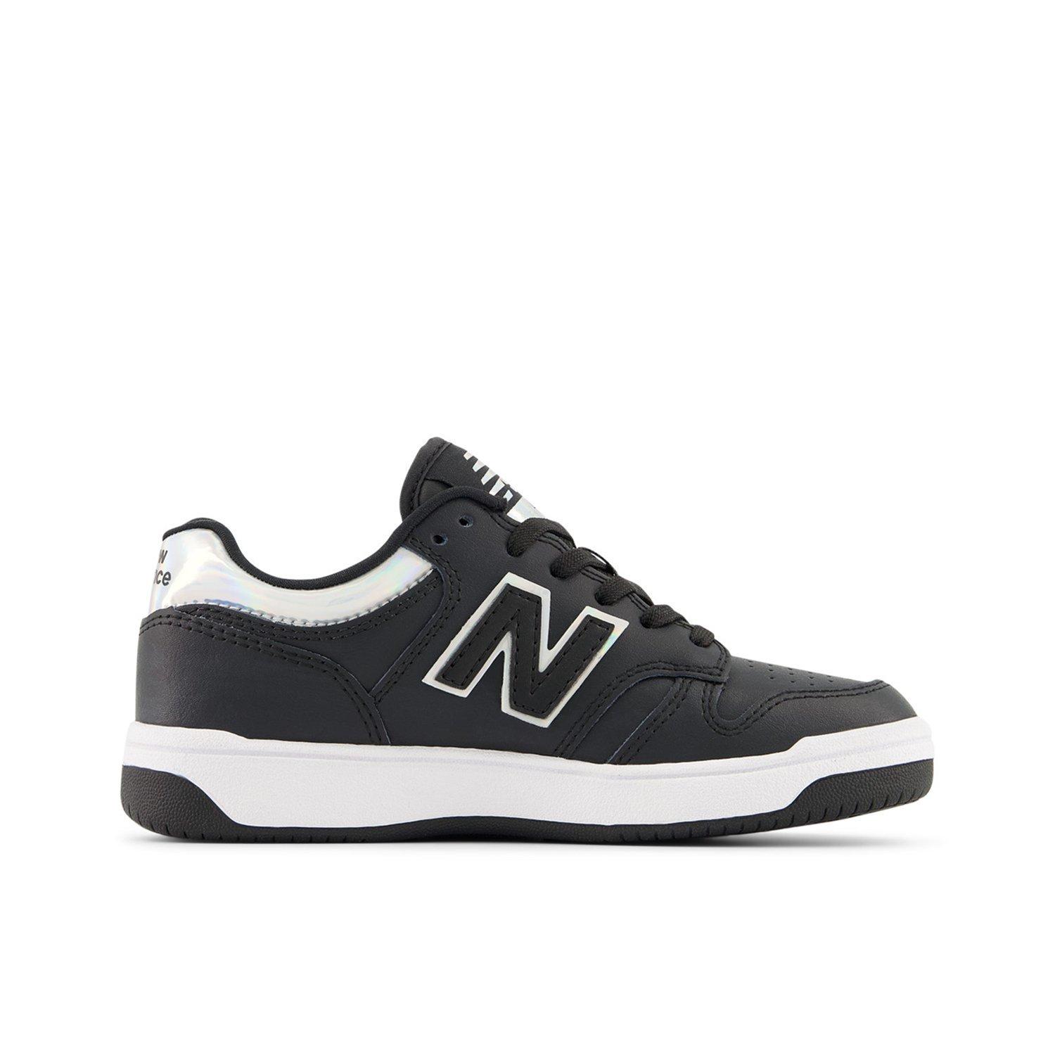 New Balance 480 Grade School Girls Black/Chrome | Hibbett