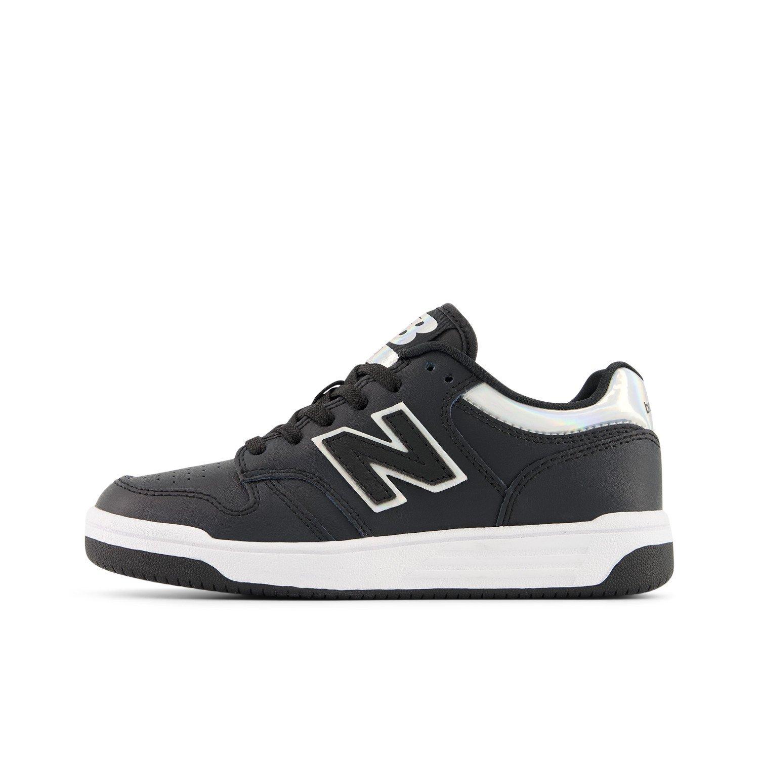 New Balance 480 Preschool Girls' "Black/Chrome" Shoe