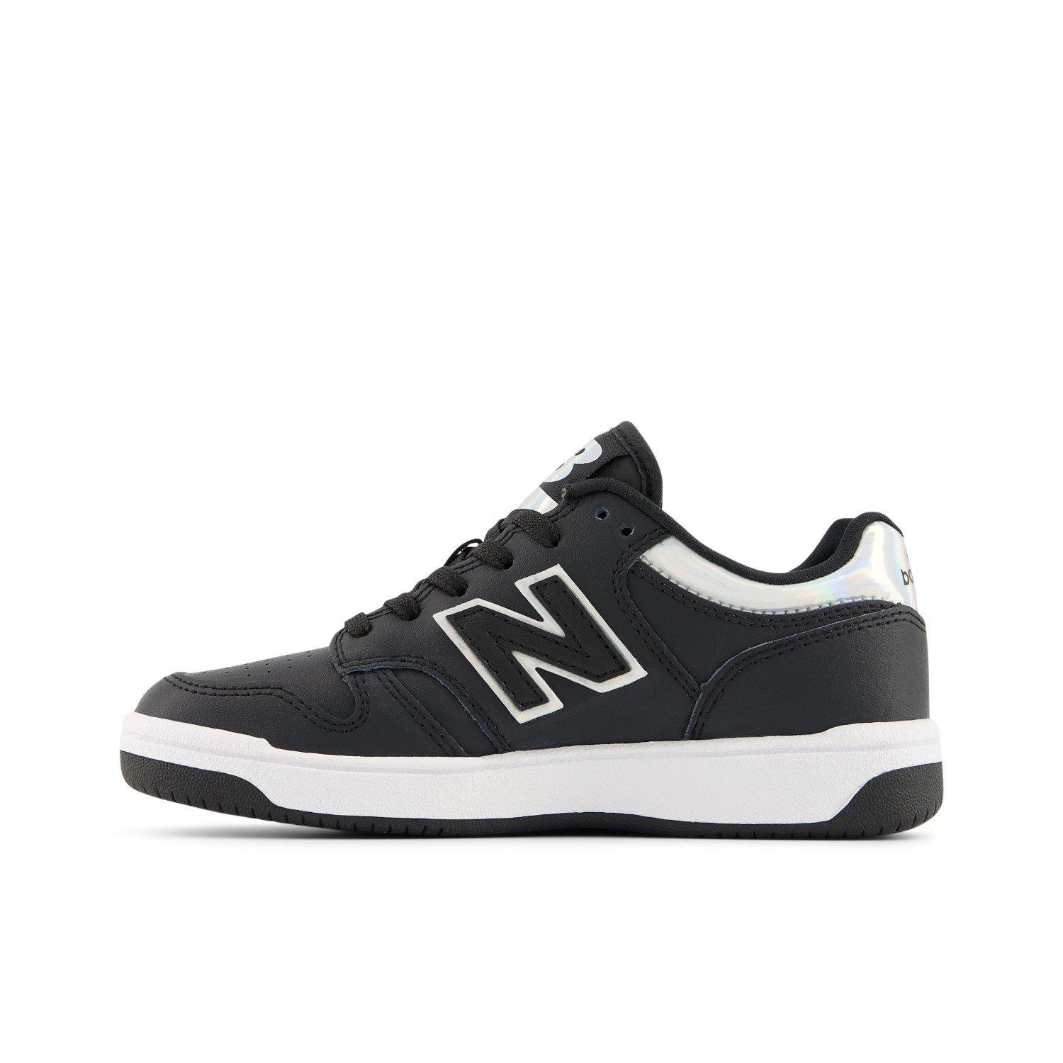 New Balance 480 Preschool Girls' "Black/Chrome" Shoe
