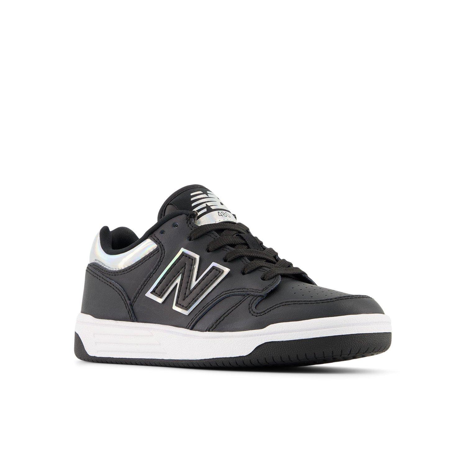 New Balance 480 Preschool Girls' "Black/Chrome" Shoe