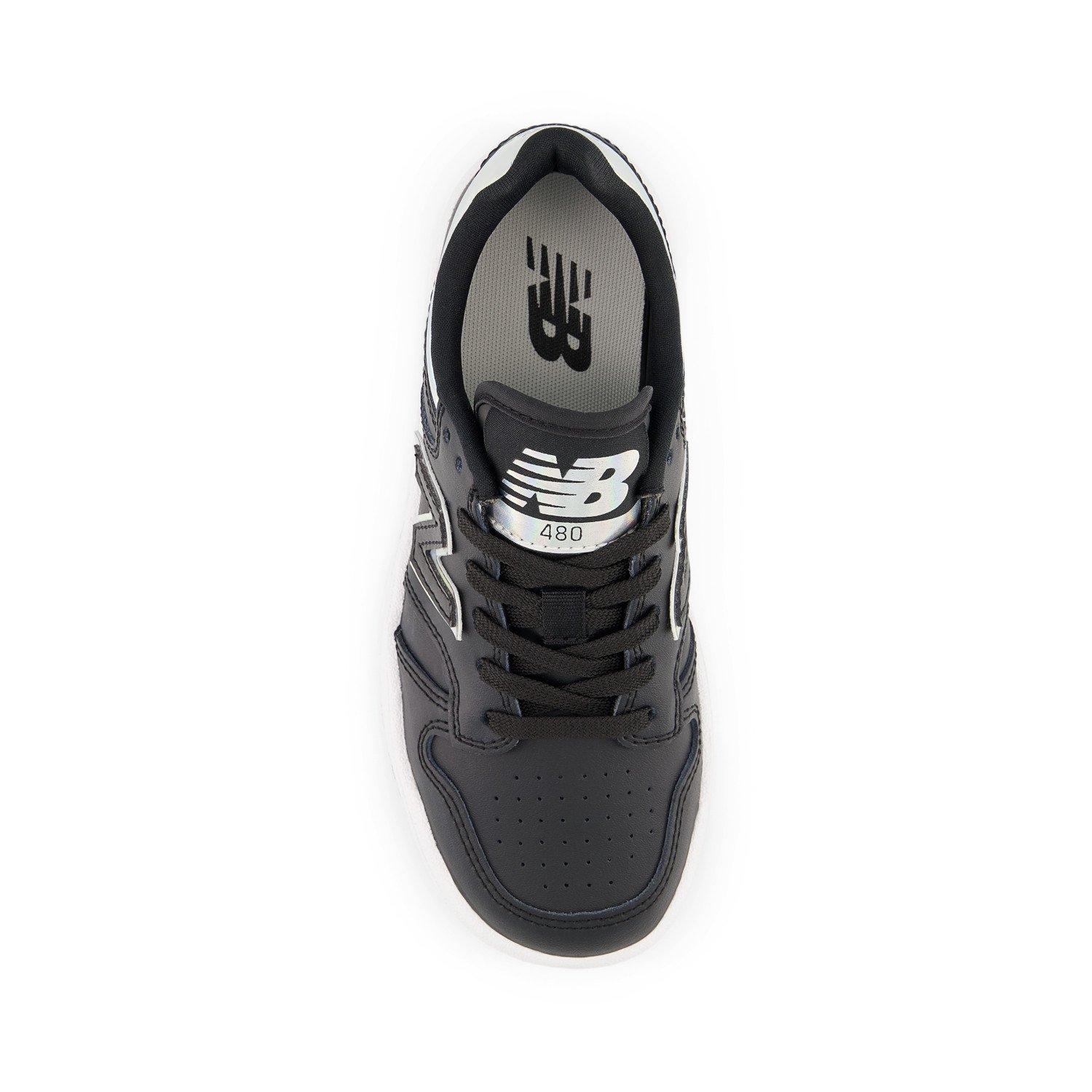 New Balance 480 Preschool Girls' "Black/Chrome" Shoe