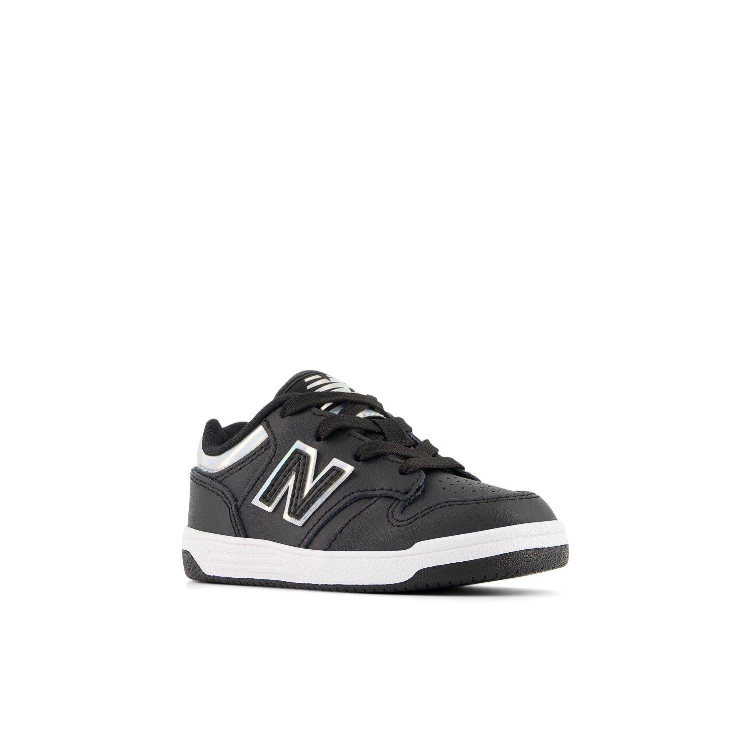 New Balance 480 Toddler Girls' "Black/Chrome" Shoe