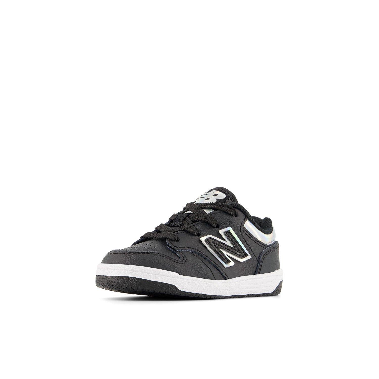 New Balance 480 Toddler Girls' "Black/Chrome" Shoe