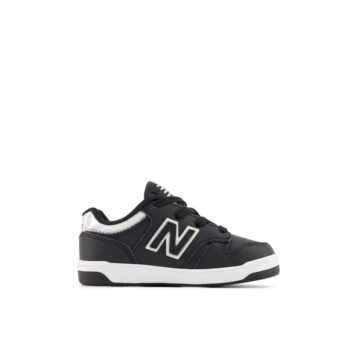 New Balance 480 Toddler Girls' "Black/Chrome" Shoe