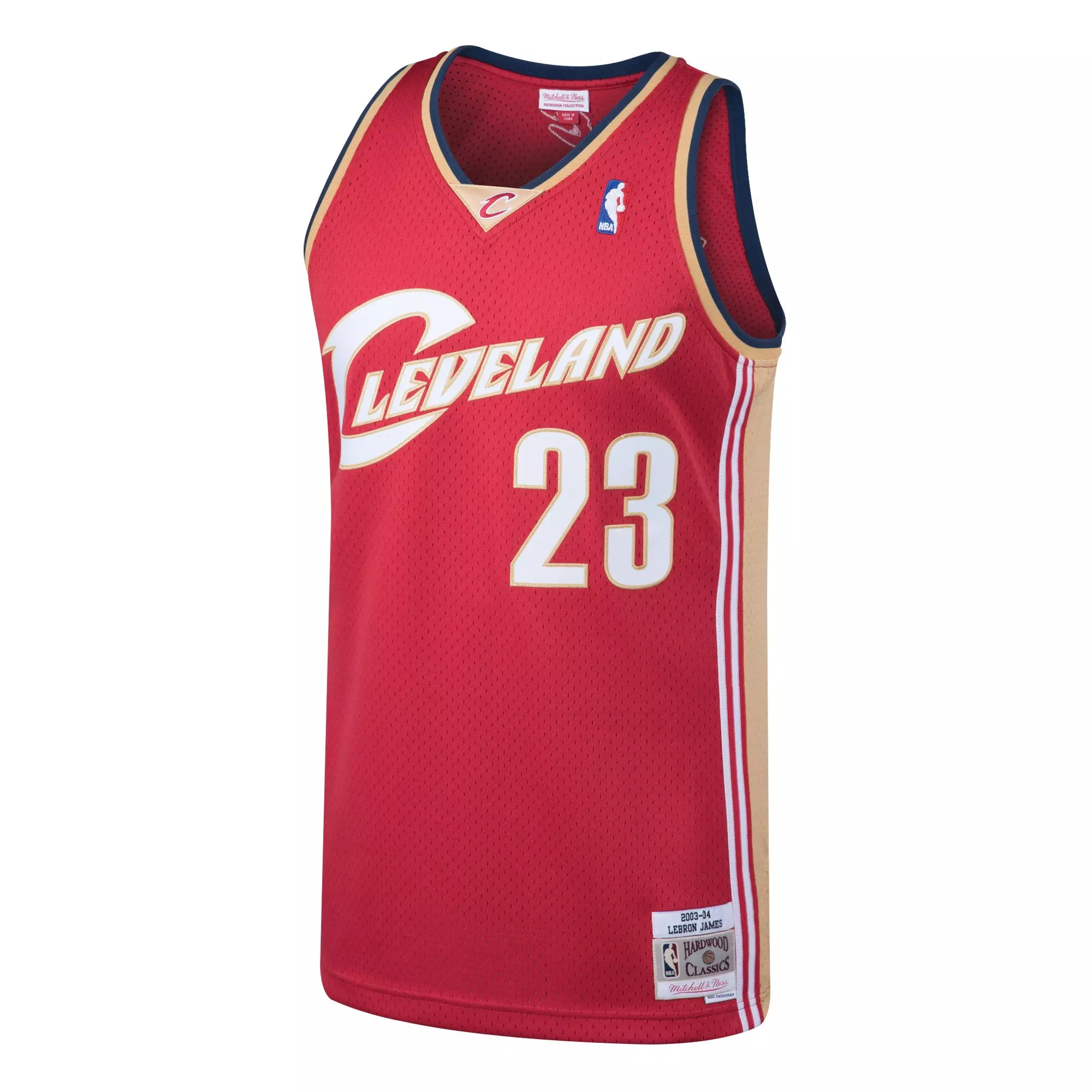 Mitchell & Ness Men's Cleveland Cavaliers Lebron James Road Jersey - Maroon - MAROON