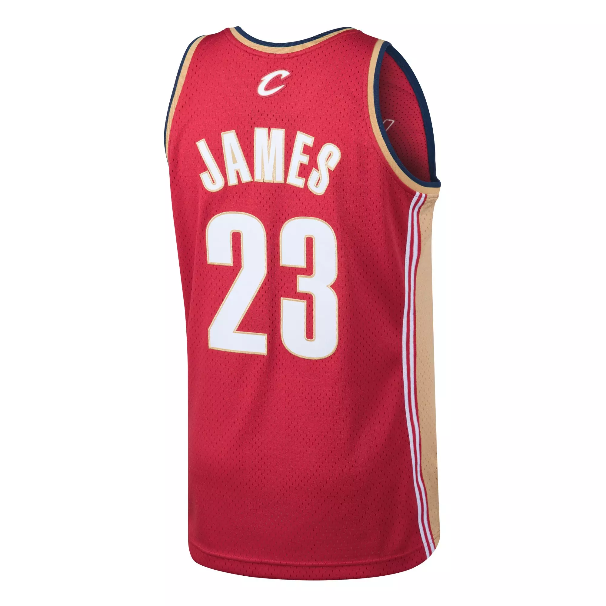 Mitchell & Ness Men's Cleveland Cavaliers Lebron James Road Jersey-Maroon - MAROON