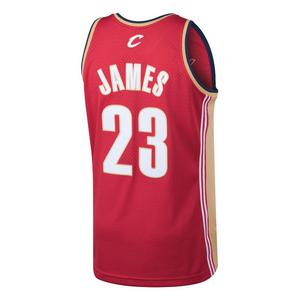 Mitchell & Ness Men's Cleveland Cavaliers Lebron James Road Jersey-Maroon