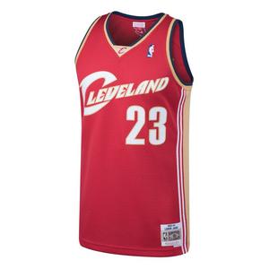 Mitchell & Ness Men's Cleveland Cavaliers Lebron James Road Jersey-Maroon