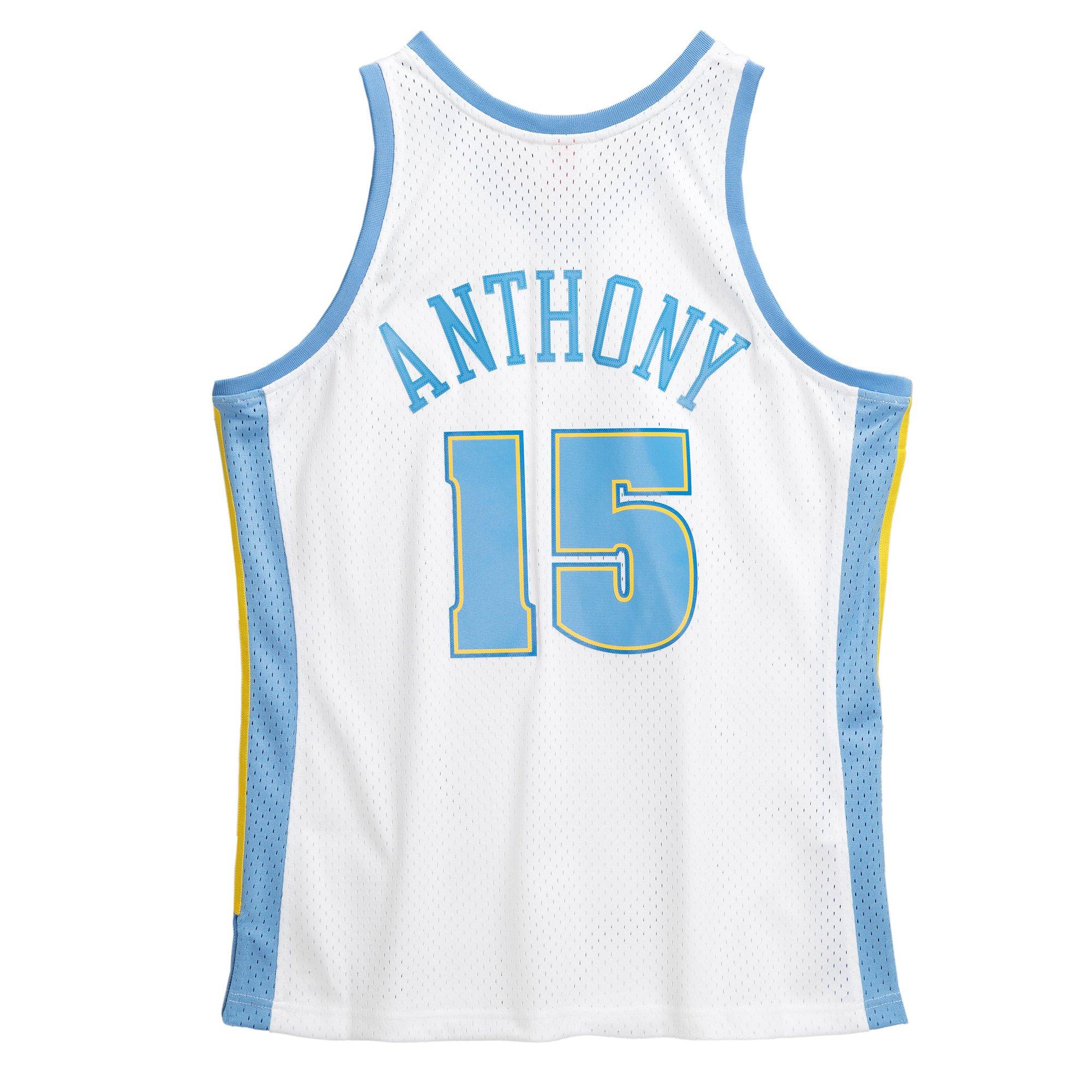 Mitchell & Ness Men's Denver Nuggets Carmelo Anthony Jersey - White - WHITE Thumbnail View 2