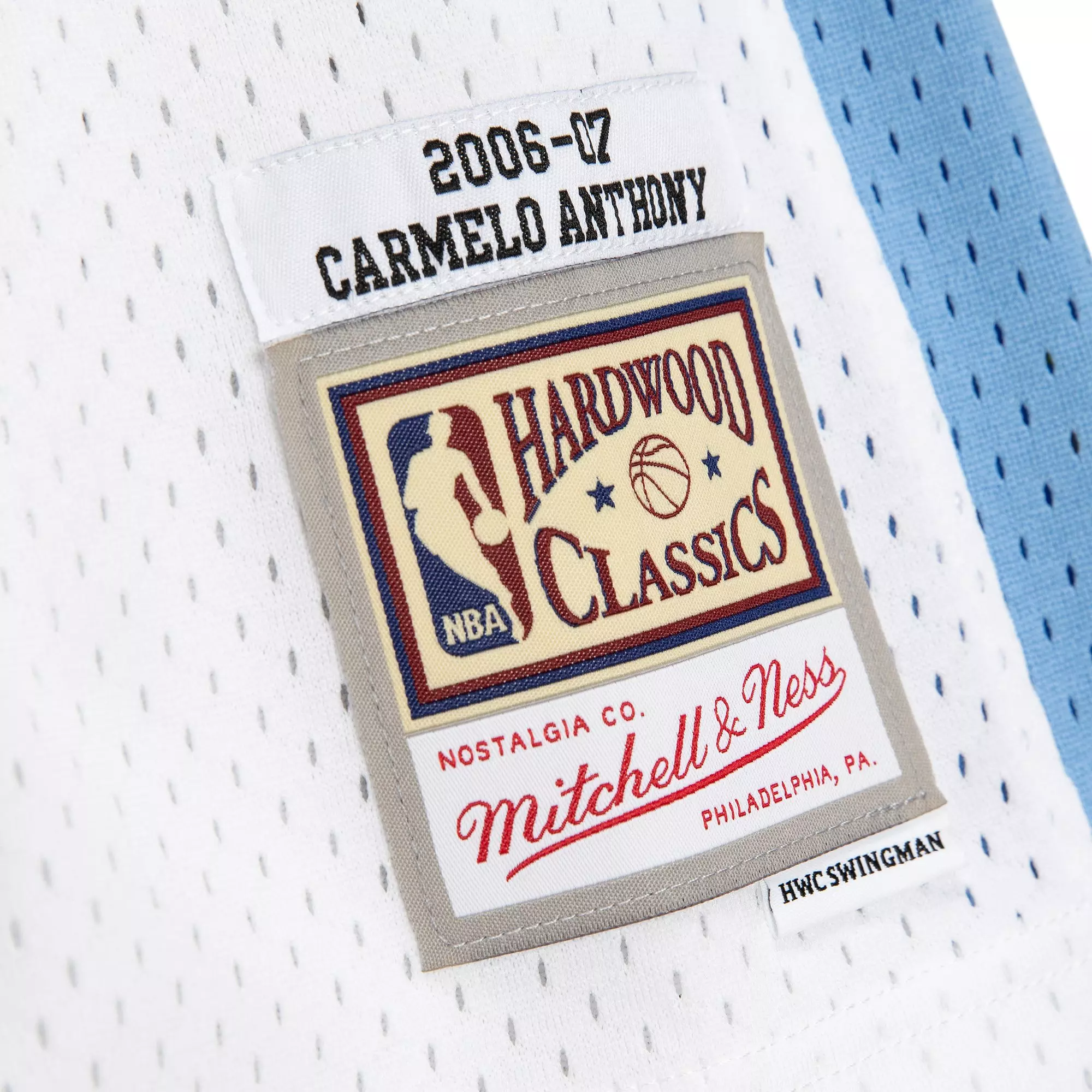 Mitchell & Ness Men's Denver Nuggets Carmelo Anthony Jersey - White - WHITE
