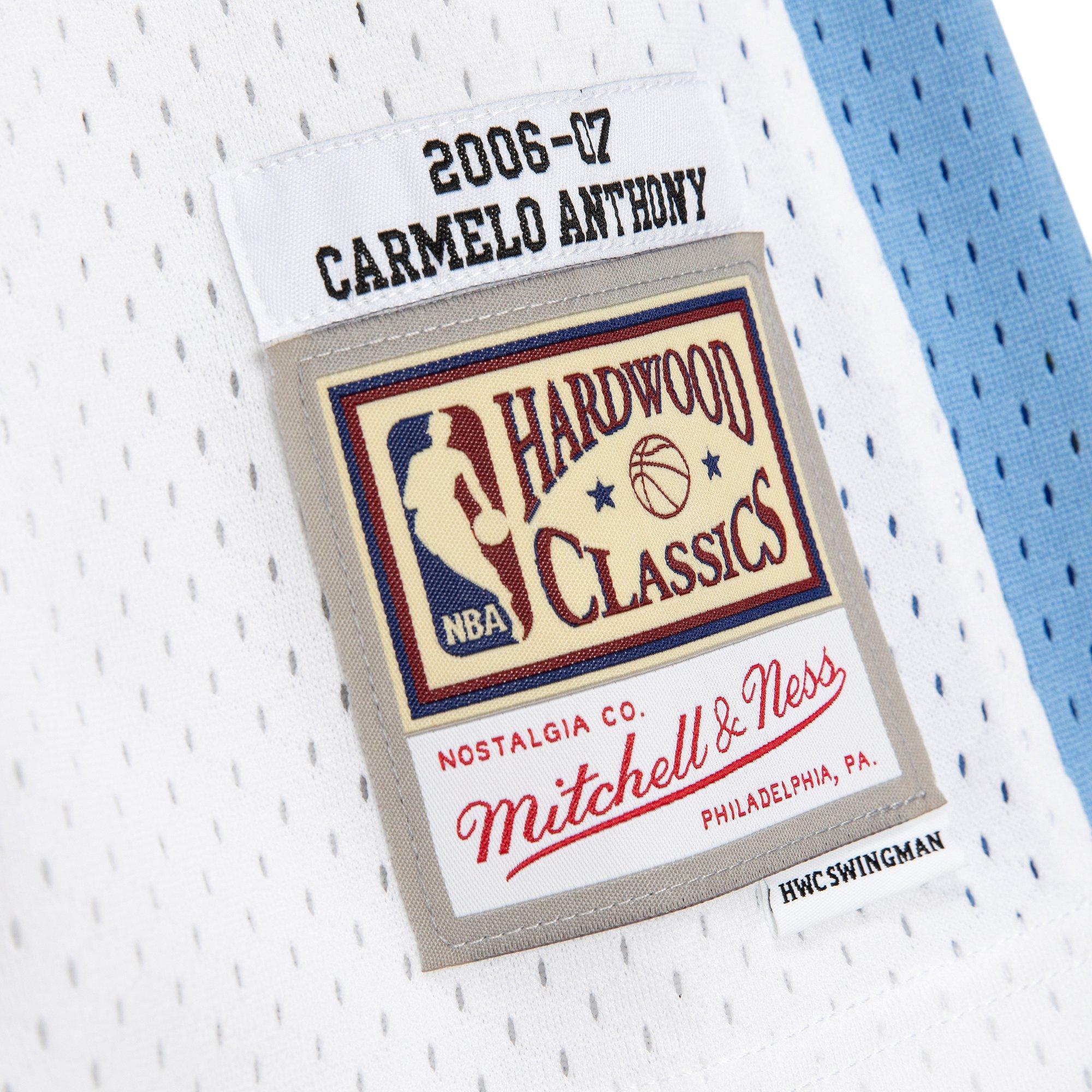 Mitchell & Ness Men's Denver Nuggets Carmelo Anthony Jersey-White - WHITE Thumbnail View 4