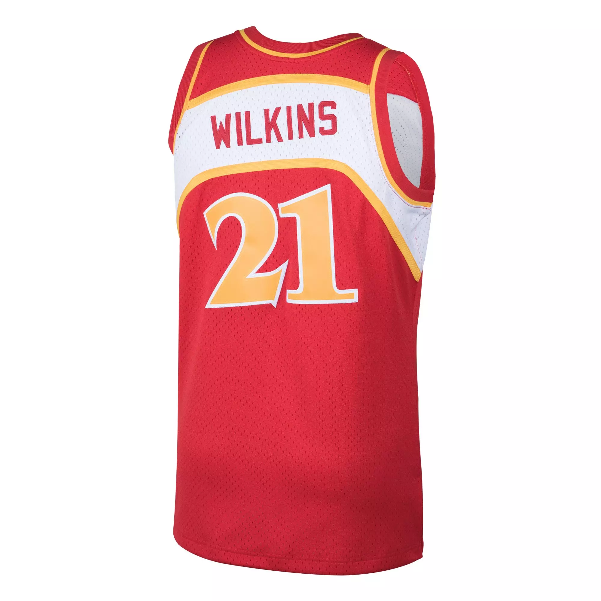 Mitchell & Ness Men's Atlanta Hawks 1986 Dominique Wilkins Road Jersey-Red - SCARLET