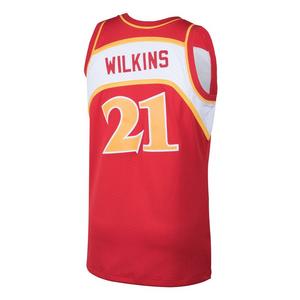 Mitchell & Ness Men's Atlanta Hawks 1986 Dominique Wilkins Road Jersey-Red
