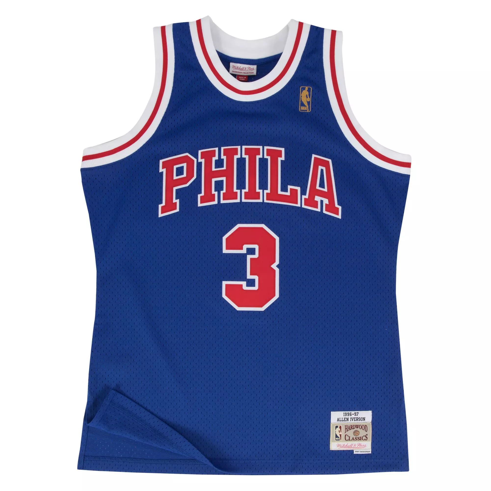 Mitchell & Ness Men's Philadelphia 76ers Alan Iverson Alternate Jersey-Royal - ROYAL