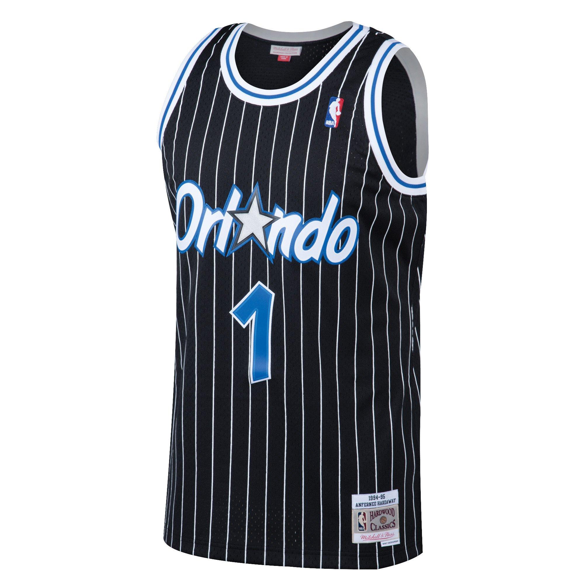 Mitchell & Ness Men's Orlando Magic Penny Hardaway Alternate Jersey - Black - BLACK Thumbnail View 1