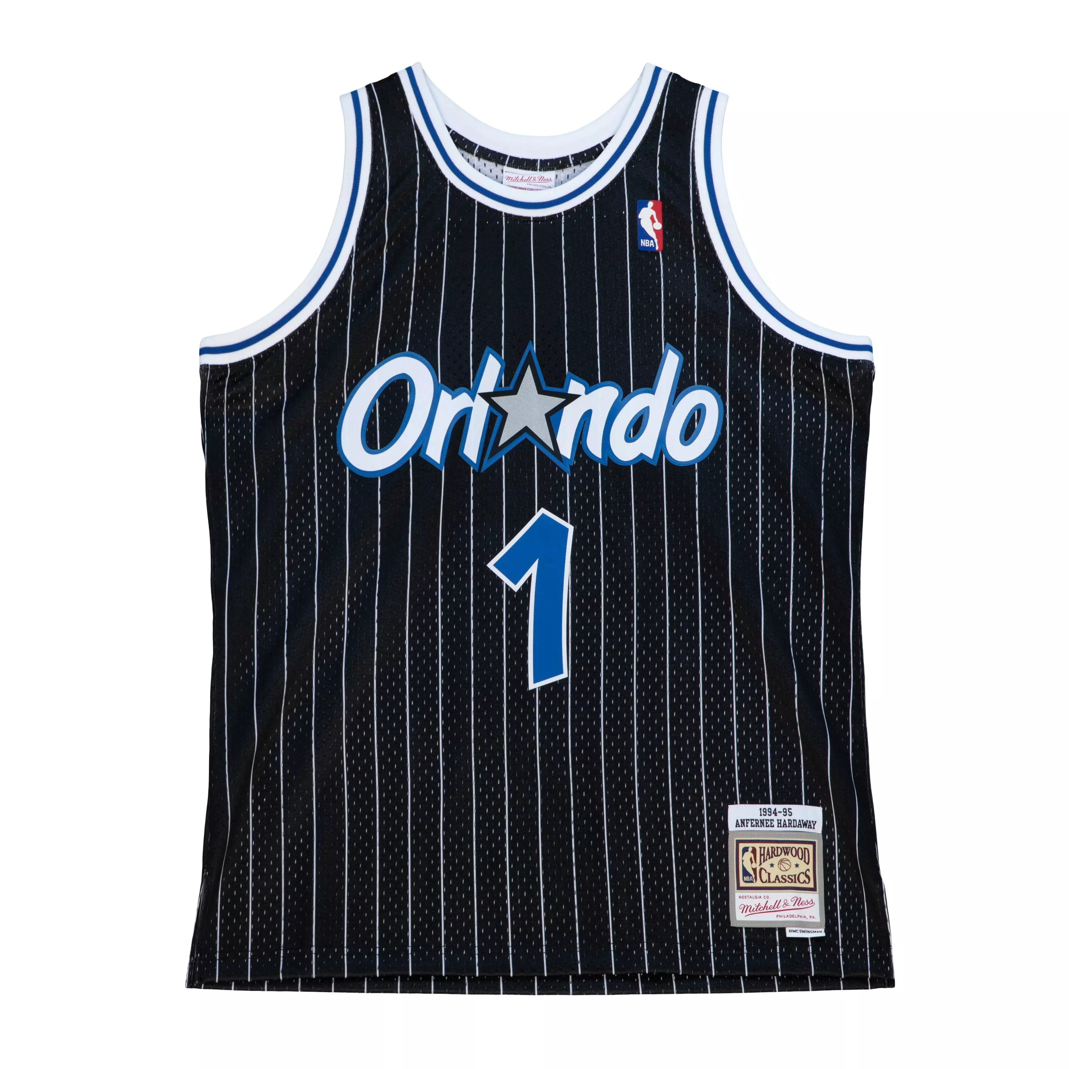 Mitchell & Ness Men's Orlando Magic Penny Hardaway Alternate Jersey-Black - BLACK