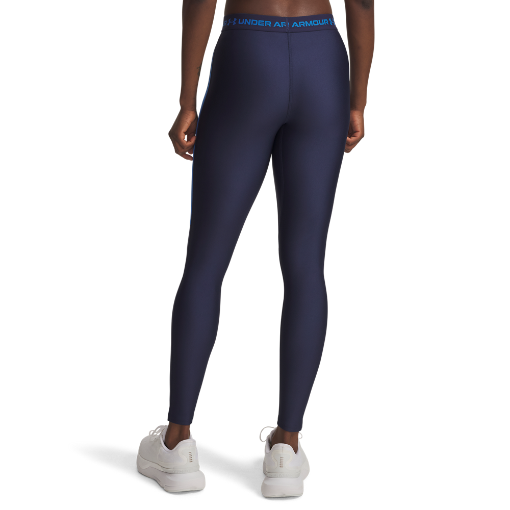Under Armour Women's HeatGear Rib Leggings - BLUE Thumbnail View 2