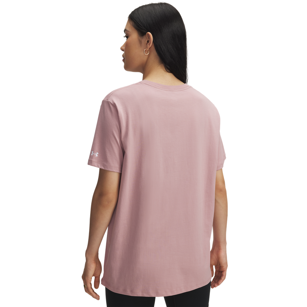 Under Armour Women's Rival Oversized Logo Tee - PINK Thumbnail View 2