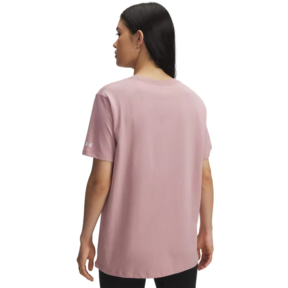 Under Armour Women's Rival Oversized Logo Tee - PINK
