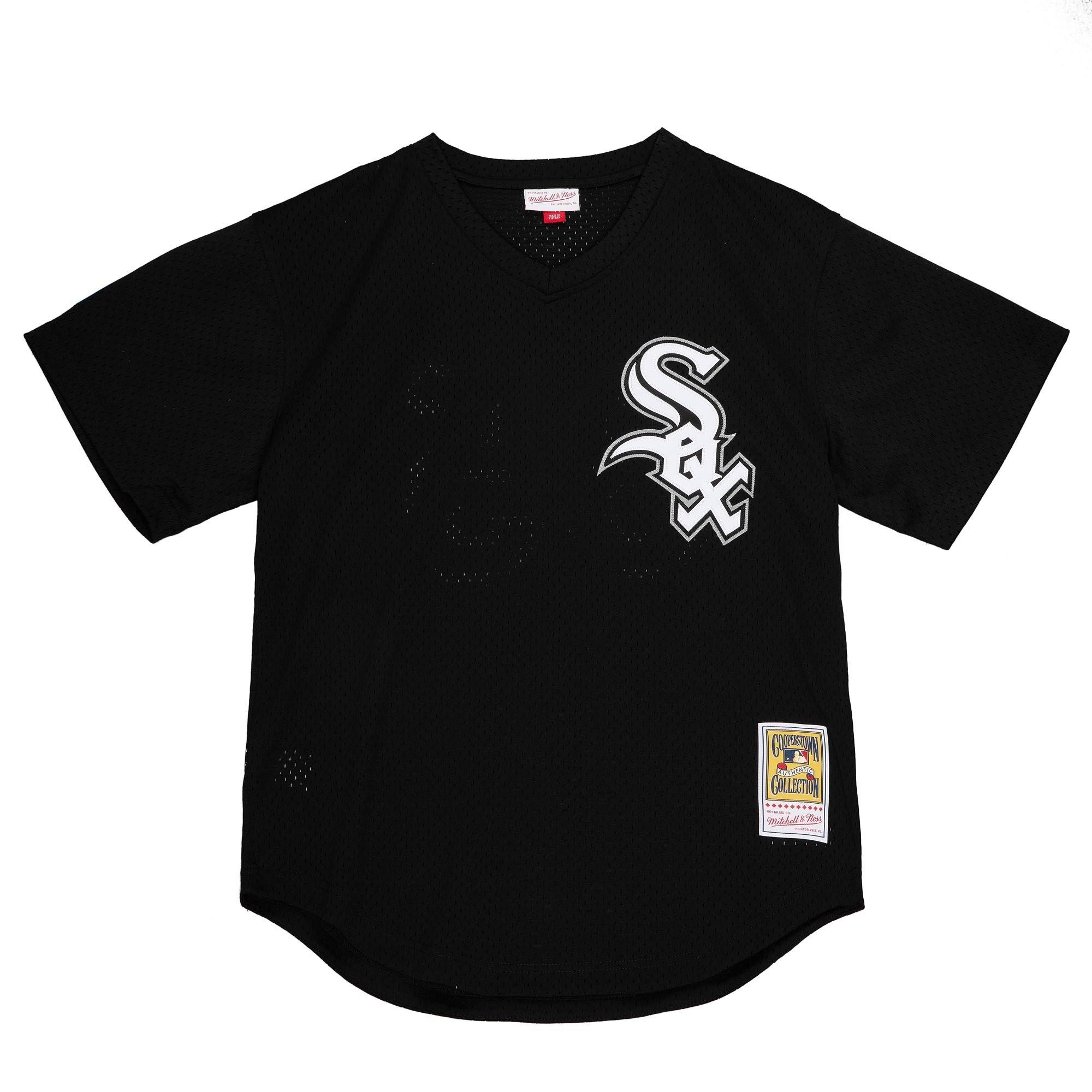 Mitchell & Ness Men's Chicago White Sox Frank Thomas Batting Practice Jersey-Black - BLACK Thumbnail View 5