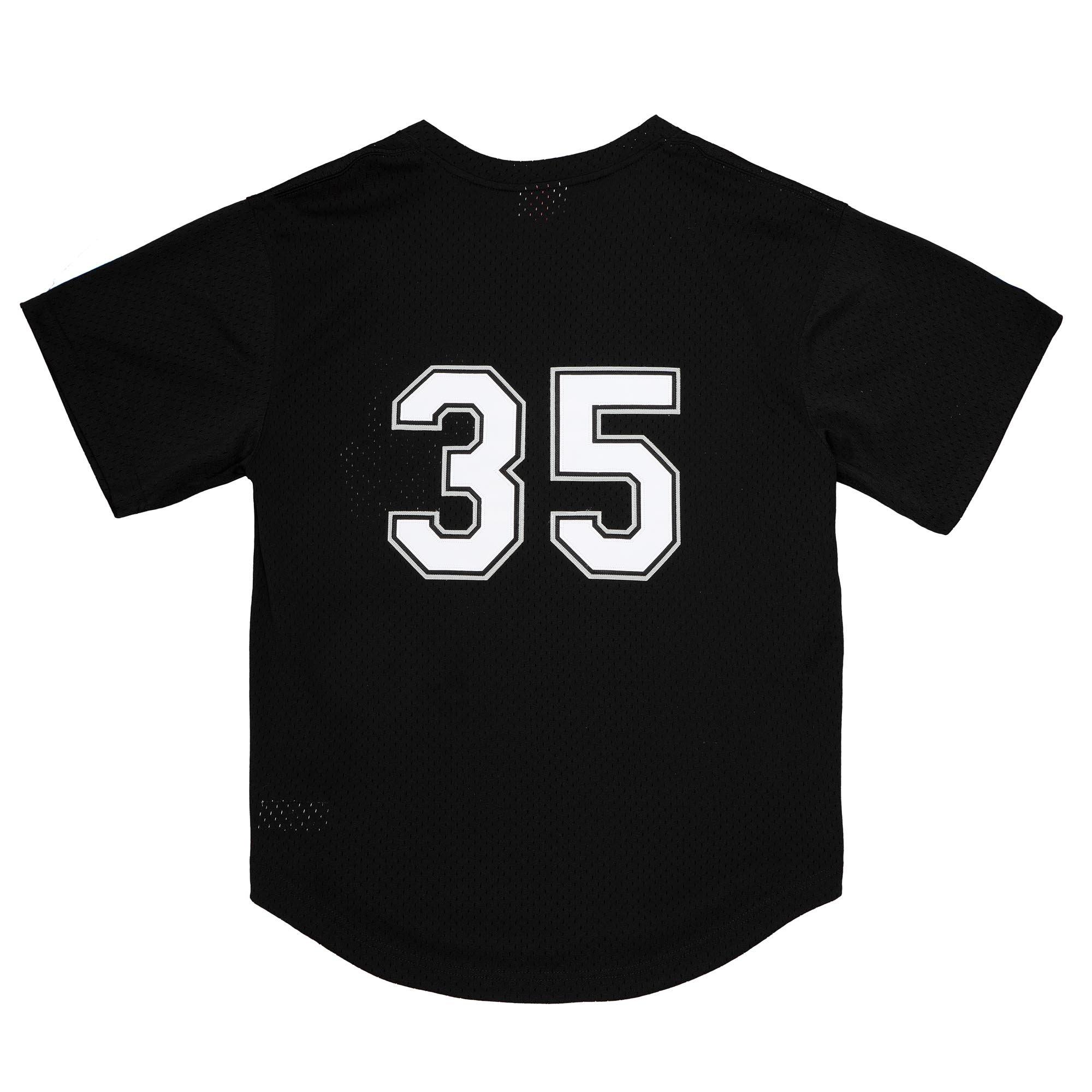Mitchell & Ness Men's Chicago White Sox Frank Thomas Batting Practice Jersey-Black - BLACK Thumbnail View 6