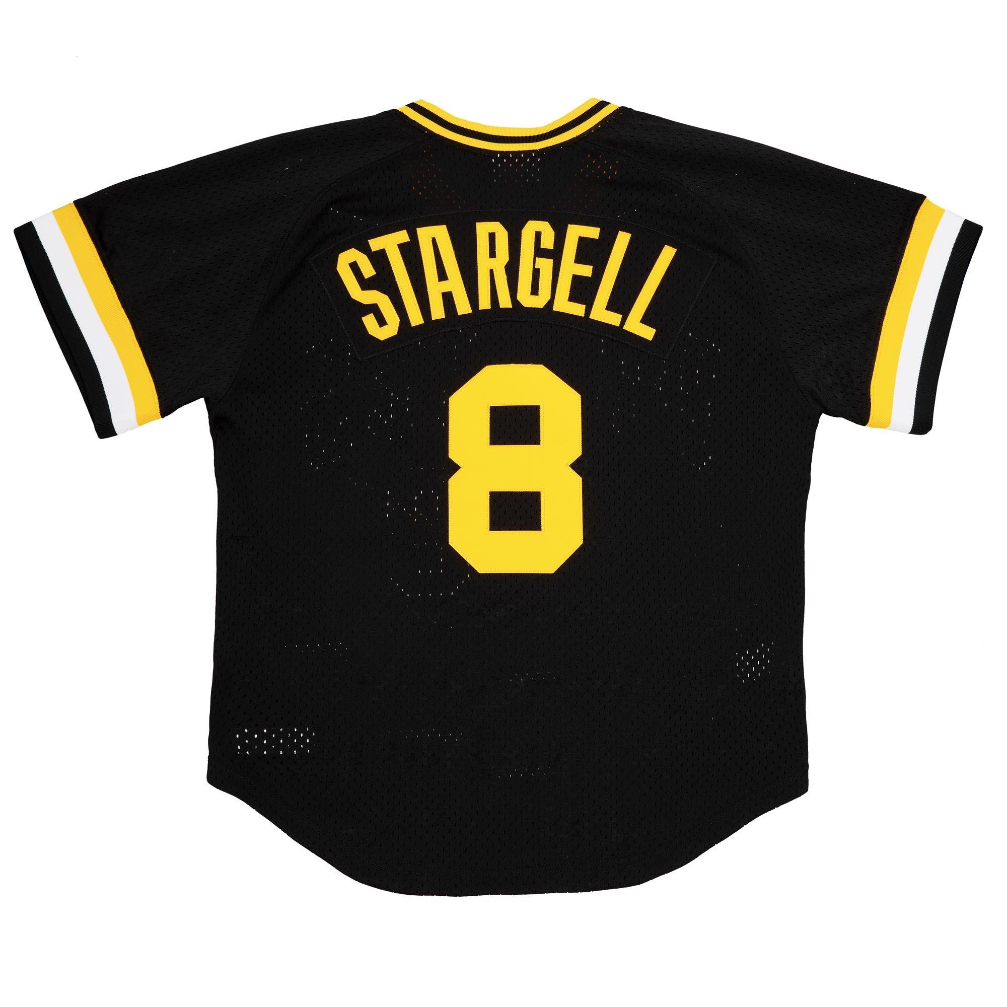Men's Mitchell & Ness Pittsburgh Pirates Willie Stargell Batting Practice Jersey-Black