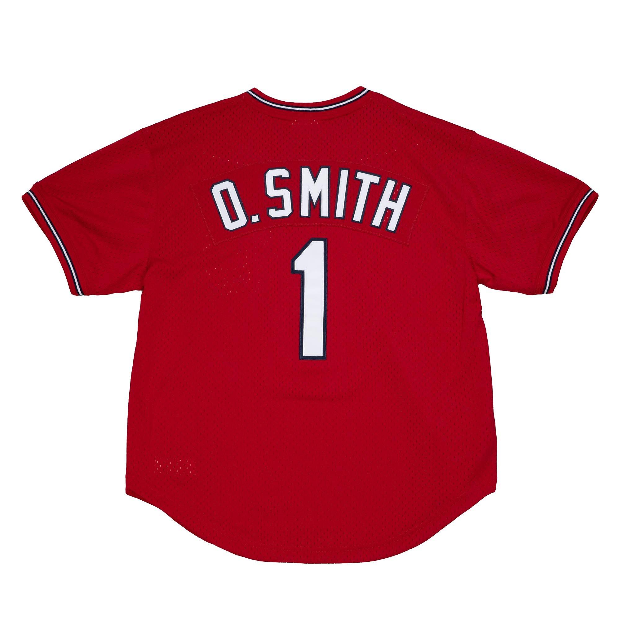 Mitchell & Ness Men's St. Louis Cardinals Ozzie Smith Batting Practice Jersey-Red - RED Thumbnail View 6