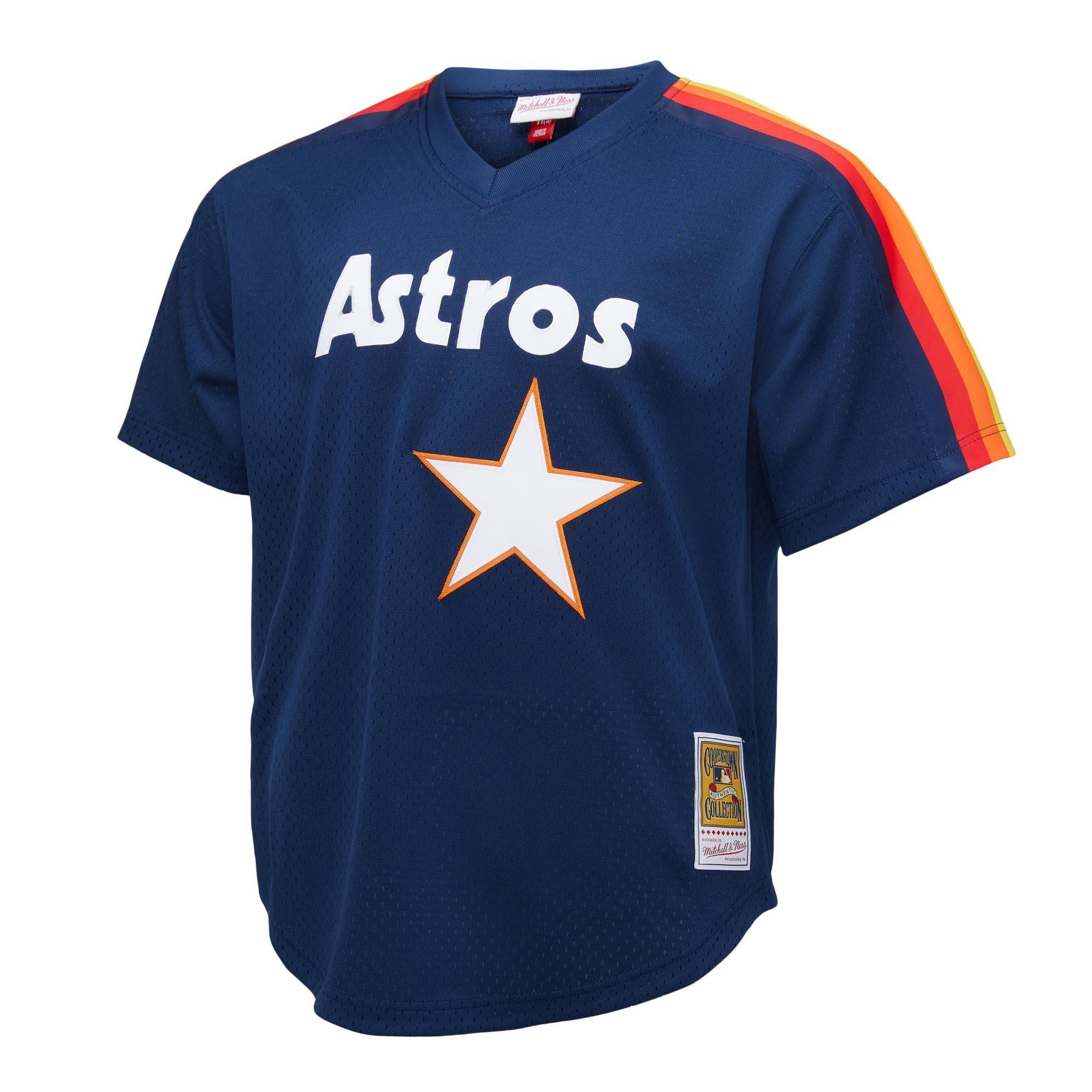 Mitchell & Ness Men's Houston Astros Nolan Ryan Batting Practice Jersey-Navy - NAVY Thumbnail View 1