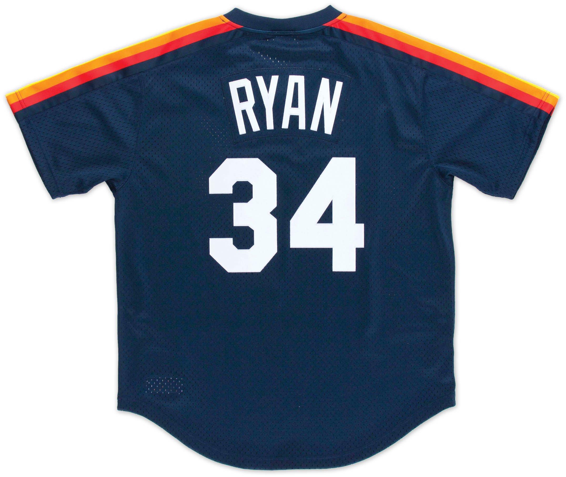 Mitchell & Ness Men's Houston Astros Nolan Ryan Batting Practice Jersey-Navy - NAVY Thumbnail View 3