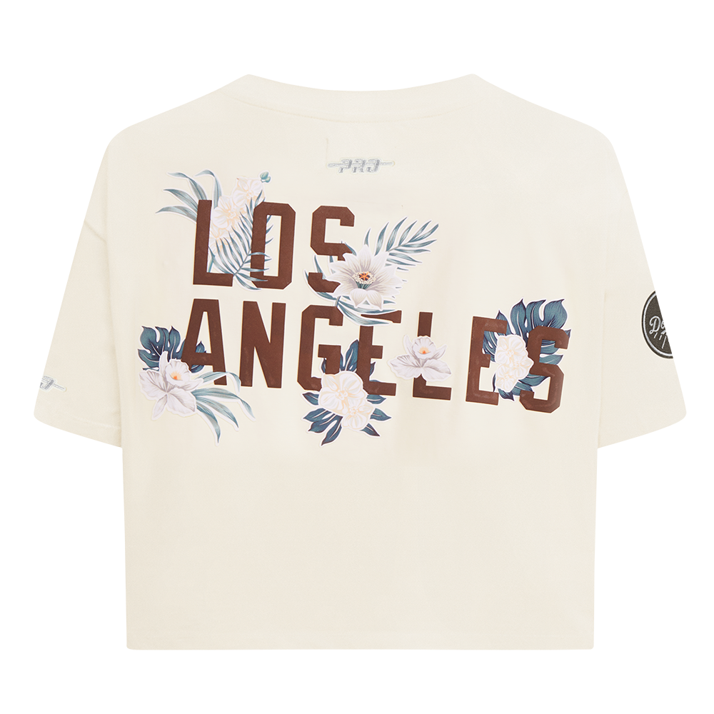 Pro Standard Women's LA Floral Seafoam Tee - Off White - OFF-WHITE Thumbnail View 2