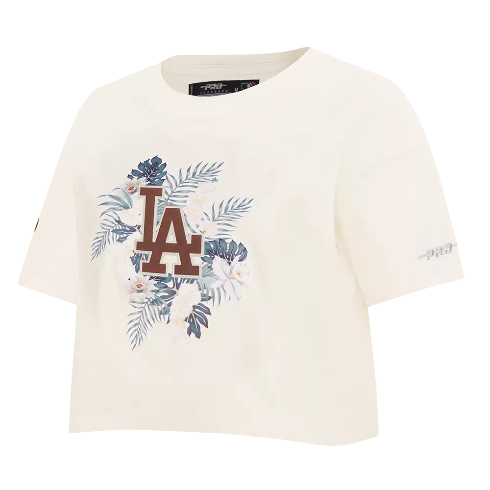 Pro Standard Women's LA Floral Seafoam Tee - Off White - OFF-WHITE