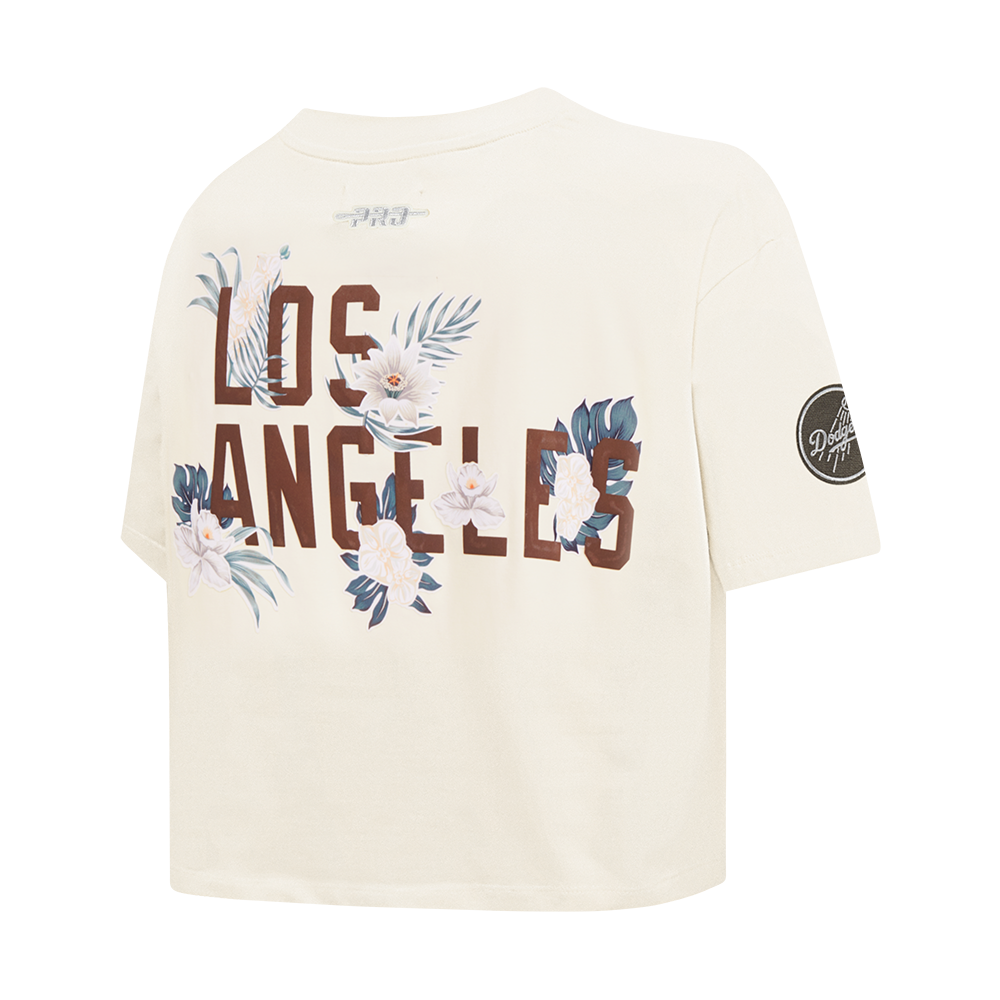 Pro Standard Women's LA Floral Seafoam Tee - Off White - OFF-WHITE Thumbnail View 4