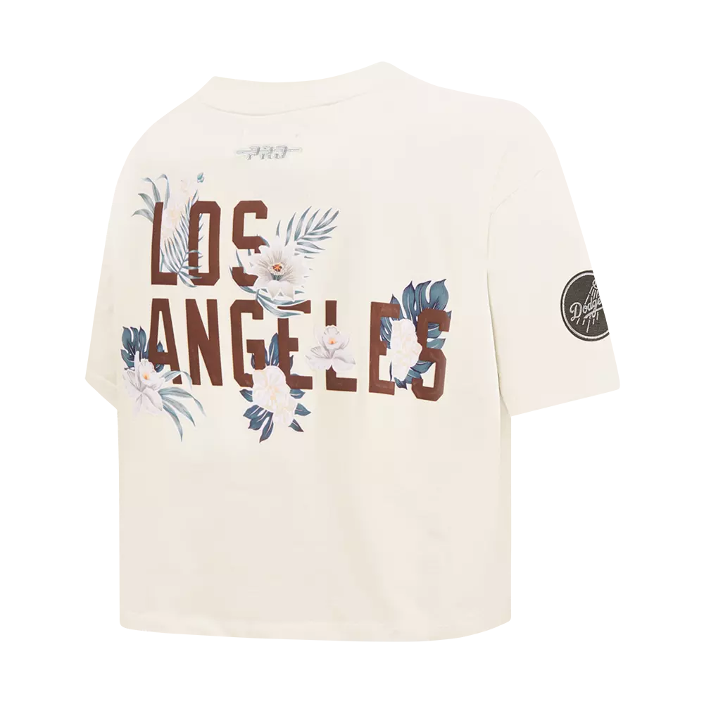 Pro Standard Women's LA Floral Seafoam Tee - Off White - OFF-WHITE