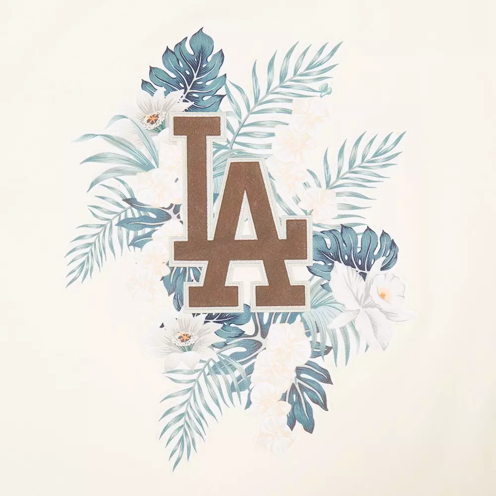 Pro Standard Women's LA Floral Seafoam Tee - Off White - OFF-WHITE