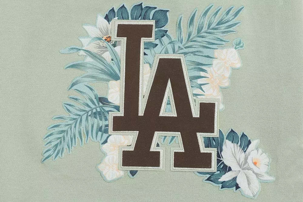 Pro Standard Women's LA Floral Seafoam Bike Shorts - Seafoam - SEAFOAM